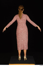 Whole Body Woman White Dress Average Standing Studio photo references